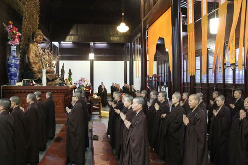 「寒山寺」江苏苏州寒山寺举行为江苏盐城受灾民众祈福及捐赠仪式