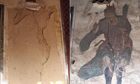 「文物」谁来保护山西古壁画 寺庙残破古庙“零安保”