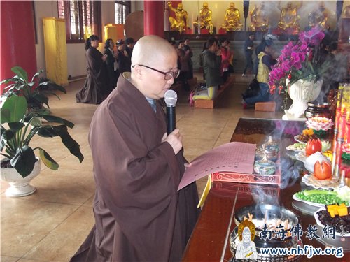 「佛教」海南海口泰华庵僧俗两众佛弟子举行新年联欢