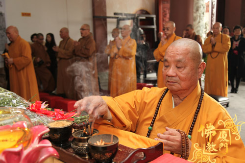 「中国佛教」台湾中国佛教会理事长圆宗长老一行莅临进明寺