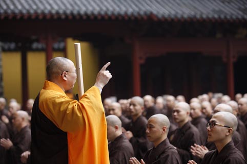 「菩萨戒」浙江绍兴炉峰禅寺传戒法会：教三坛请戒、三坛正授