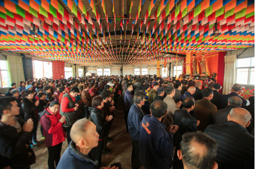 「观音」山东三源寺举行观音圣诞供灯祈福法会