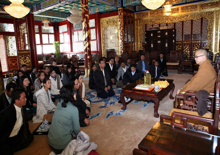「灵光寺」缅甸建设部代表团一行参访北京灵光寺（图）