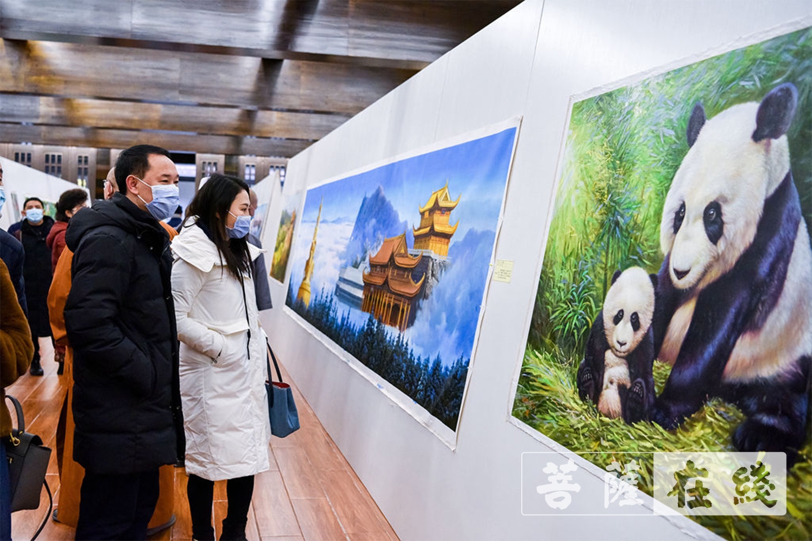 「佛教」峨眉山佛教协会迎新春书画艺术展之朝鲜油画展