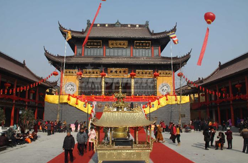 「佛教」江苏无锡梵寿寺全堂佛像开光法会暨寺院落成庆典举行