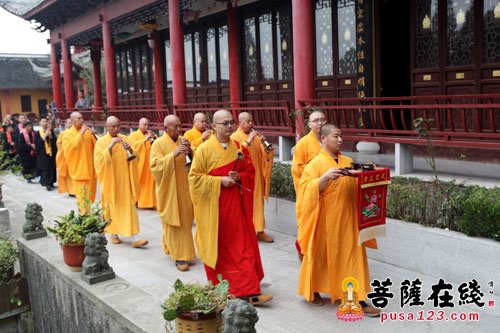 「佛教」上海天光寺举行水陆法会之净坛仪式