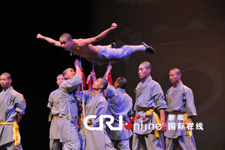 「文化」少林寺武僧团亮相以色列中国文化周 精彩表演受热捧