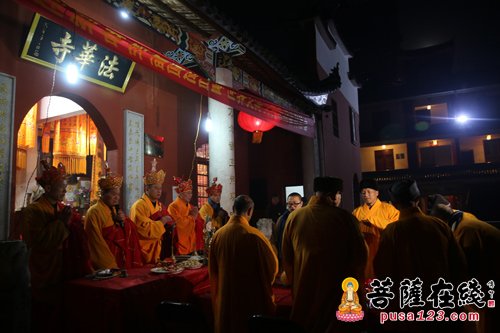 「法华寺」湖南湘阴县佛协丁酉元宵节供灯放生祈福活动于法华寺举行