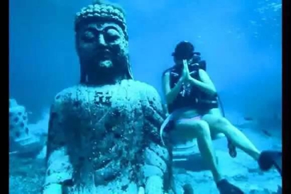 「佛教」发现海底千年佛寺 再现婆罗浮屠
