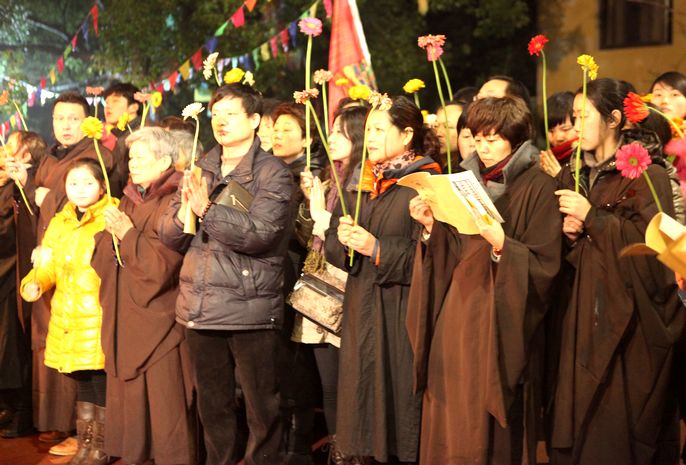2013年2月14日慧日禅寺供佛斋天吉祥法会