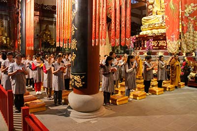「佛教」江苏太仓市同觉寺国庆三日精进禅修营开营