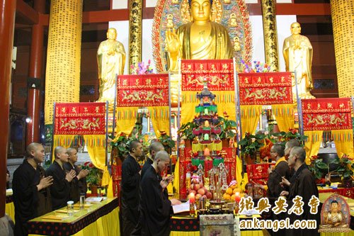 「佛教」浙江绍兴安康寺举行丙申年华严法会圆满焰口