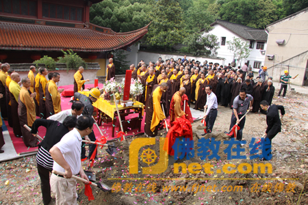 「佛教」浙江省杭州市上天竺法喜讲寺举行奠基法会