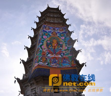 「佛教」广东省梅州市千佛塔寺隆重举行晒大佛活动（图）