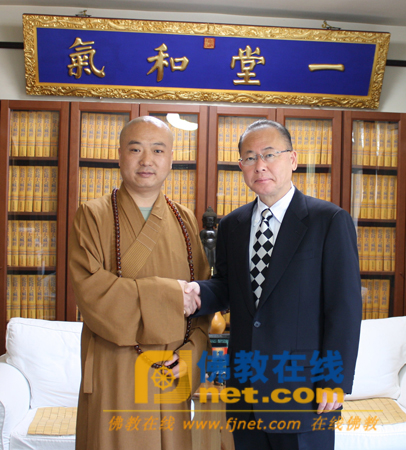 「佛教」中佛协副秘书长延藏法师会见日参议院议员川上义博一行