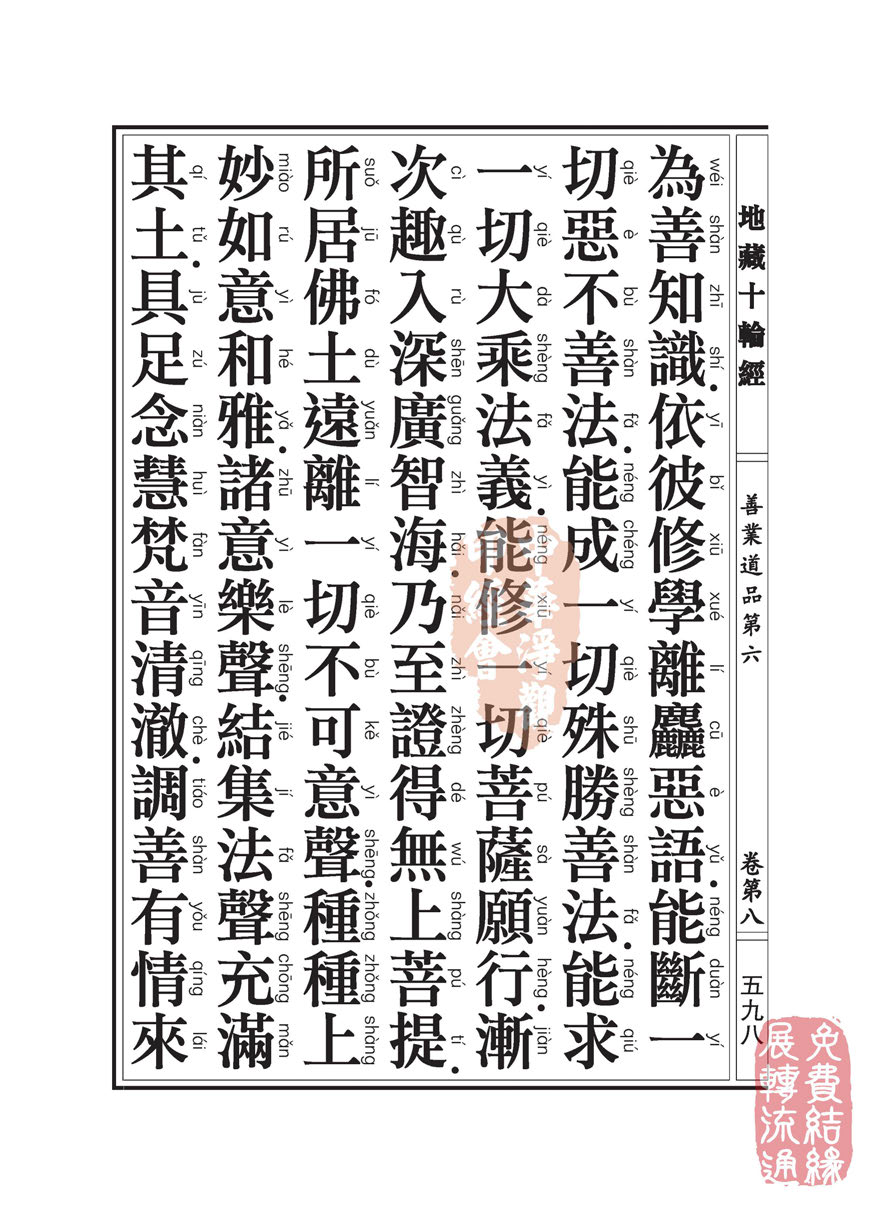 地藏十轮经:善业道品第六之一 地藏十轮经:善业道品第六之一