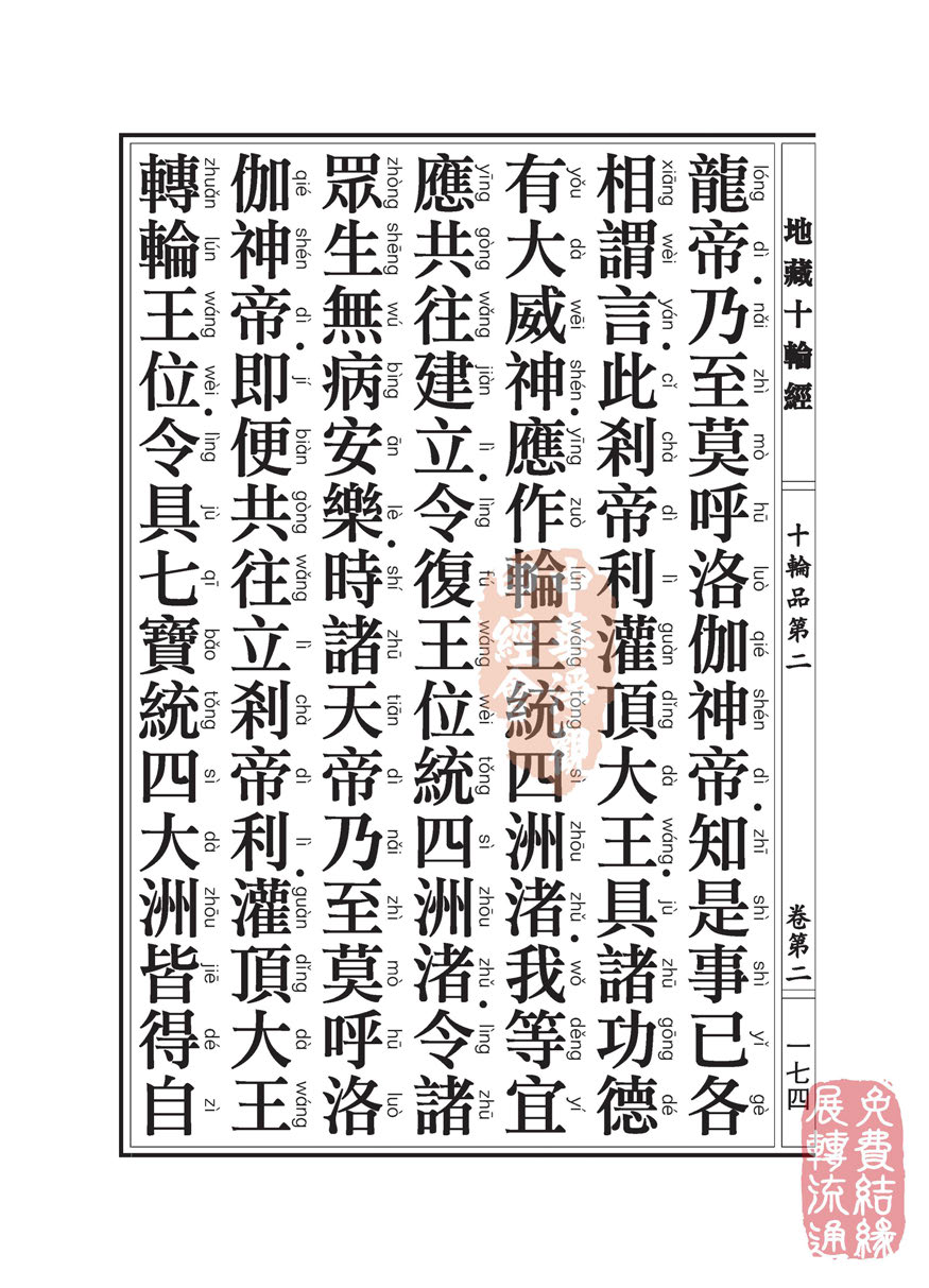 地藏十轮经:十轮品第二 地藏十轮经:十轮品第二
