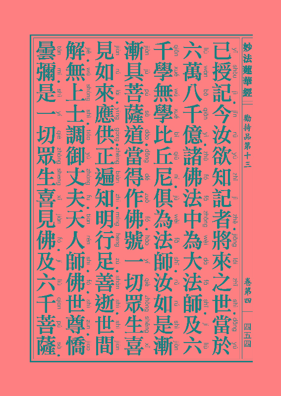 「妙法莲华经」《妙法莲华经》:劝持品 「妙法莲华经」《妙法莲华经》:劝持品