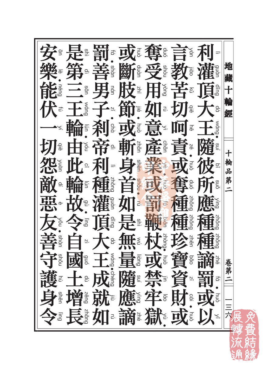 地藏十轮经:十轮品第二 地藏十轮经:十轮品第二