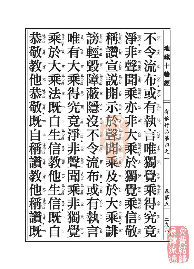 地藏十轮经:有依行品第四之一 地藏十轮经:有依行品第四之一