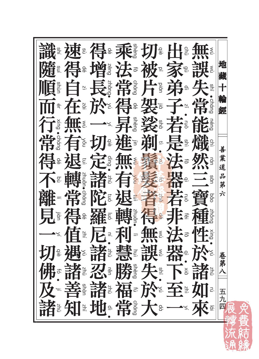 地藏十轮经:善业道品第六之一 地藏十轮经:善业道品第六之一