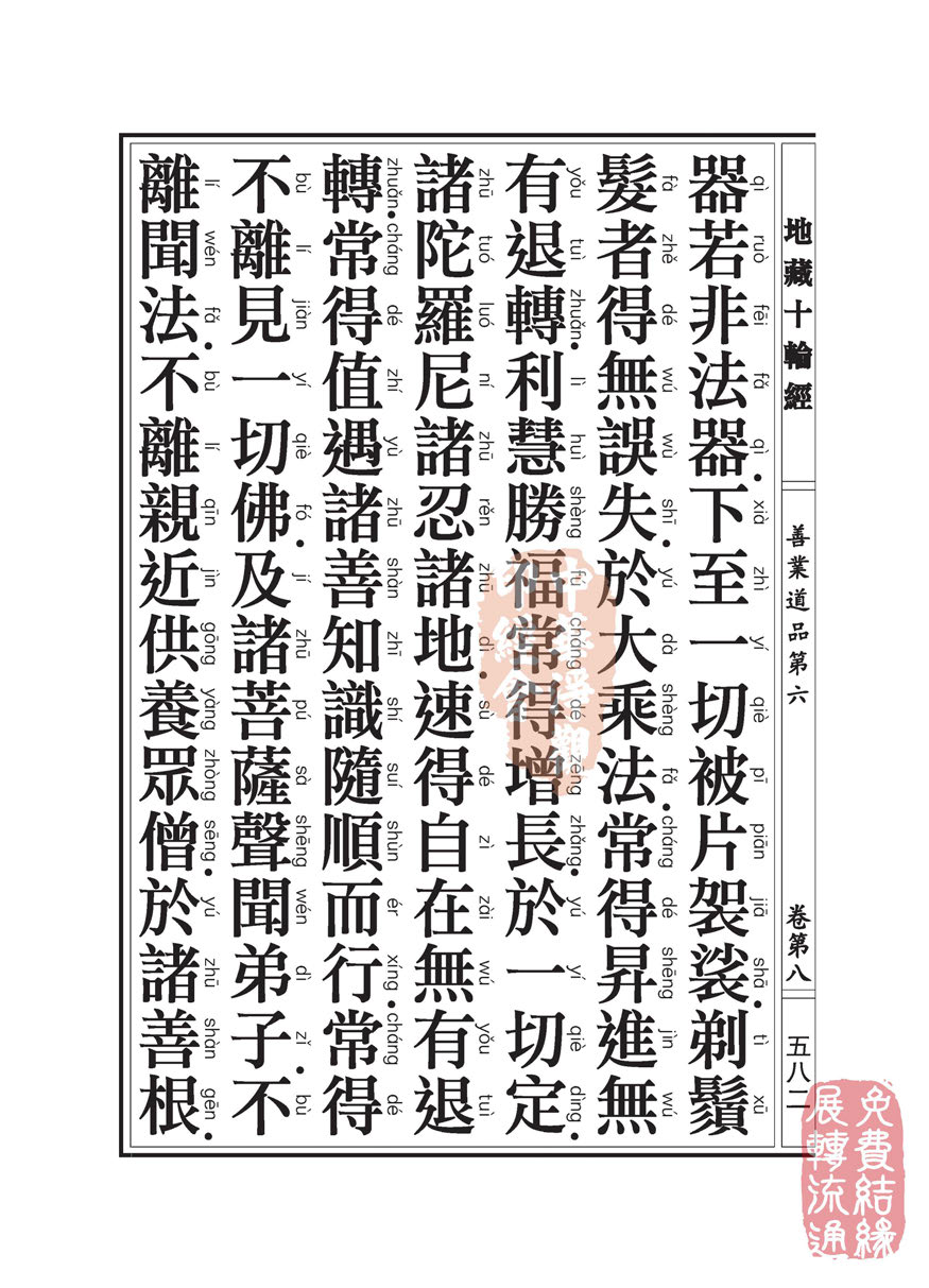 地藏十轮经:善业道品第六之一 地藏十轮经:善业道品第六之一