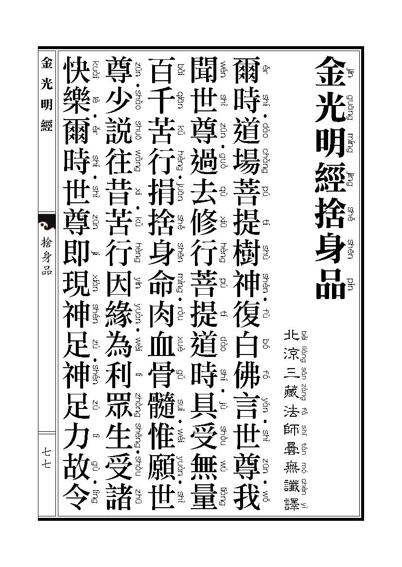 「金光明经」《金光明经》:舍身品 「金光明经」《金光明经》:舍身品