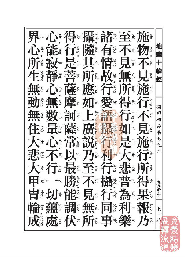 地藏十轮经:福田相品第七之二 地藏十轮经:福田相品第七之二
