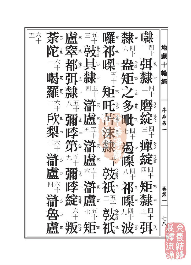 地藏十轮经:序品第一 地藏十轮经:序品第一