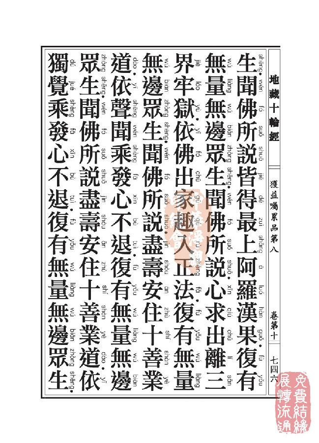 地藏十轮经:获益嘱累品第八 地藏十轮经:获益嘱累品第八