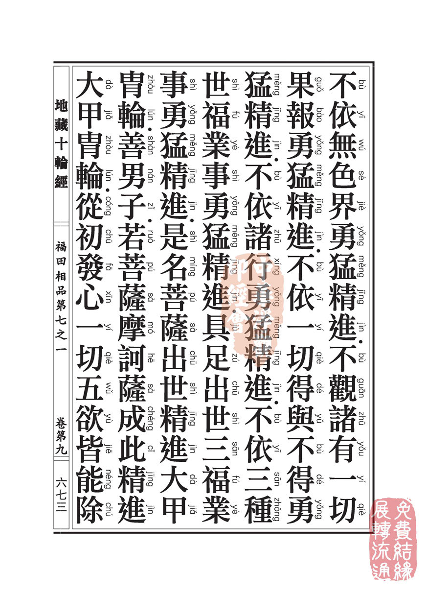 地藏十轮经:福田相品第七之一 地藏十轮经:福田相品第七之一