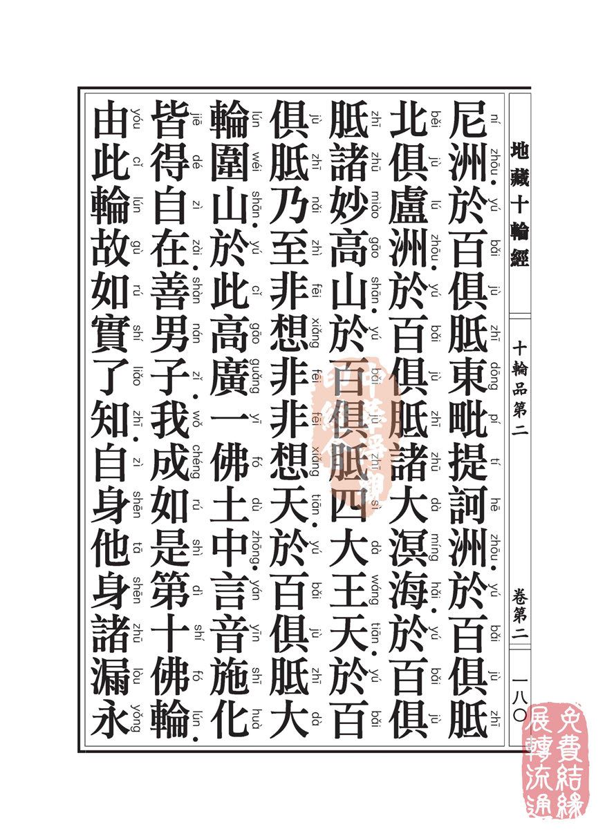 地藏十轮经:十轮品第二 地藏十轮经:十轮品第二