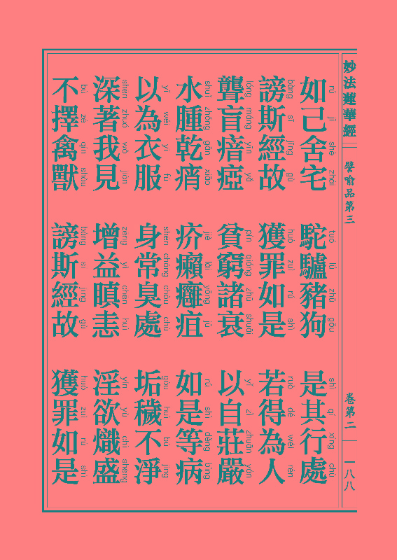 妙法莲华经譬喻品 妙法莲华经譬喻品