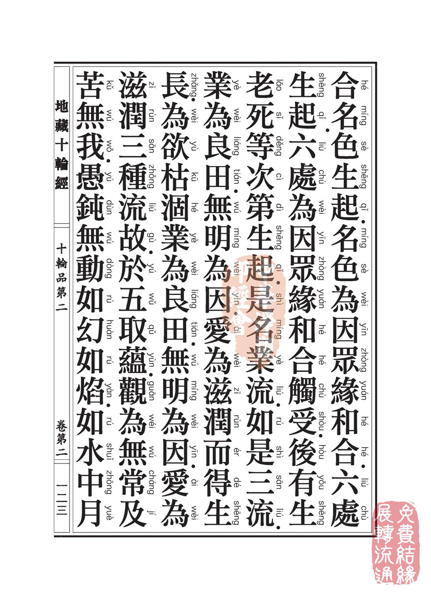 地藏十轮经:十轮品第二 地藏十轮经:十轮品第二