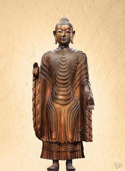 「释迦牟尼」历史上第一尊佛像竟下地亲自接受佛陀授记