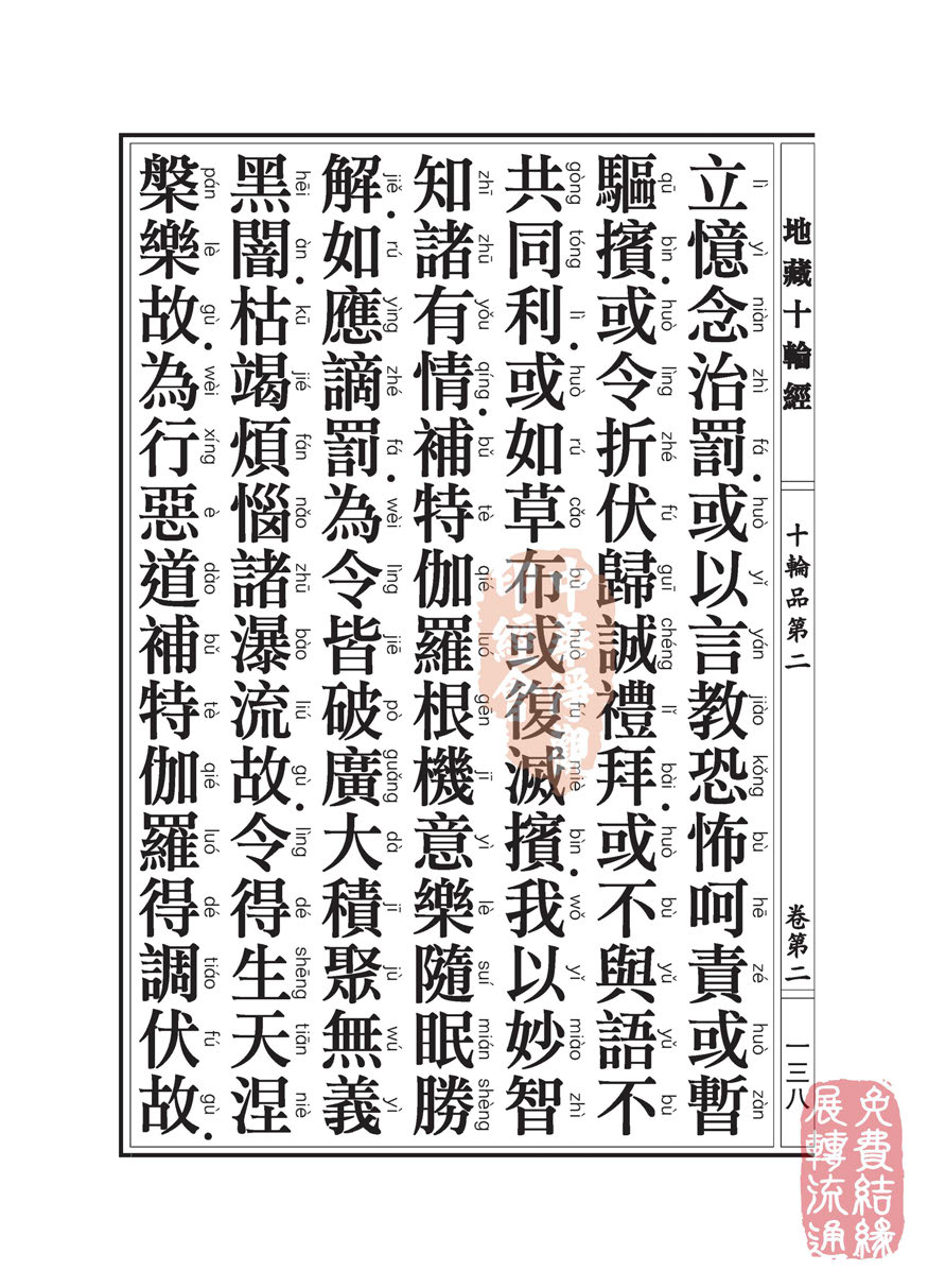 地藏十轮经:十轮品第二 地藏十轮经:十轮品第二