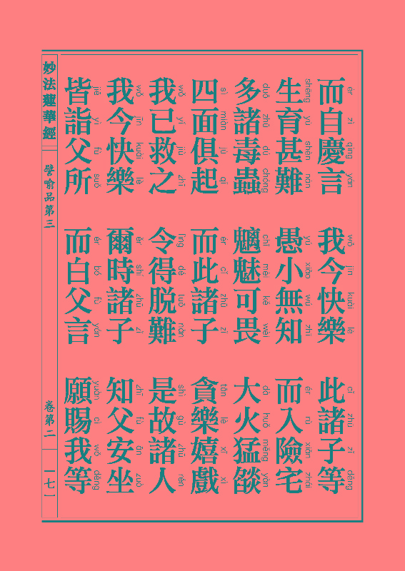 妙法莲华经譬喻品 妙法莲华经譬喻品