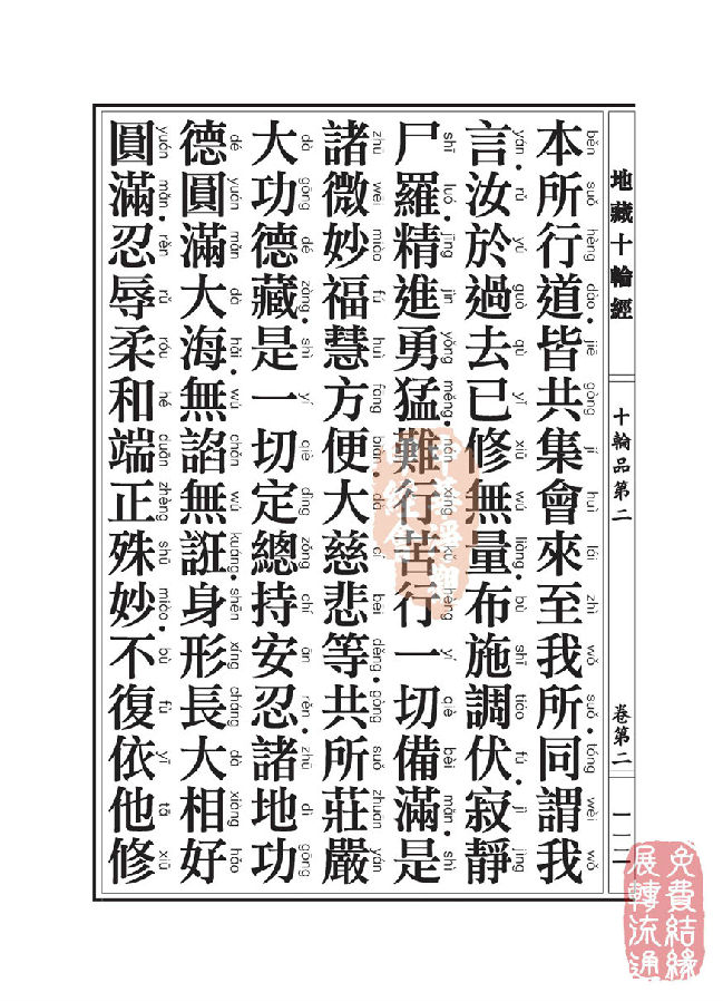 地藏十轮经:十轮品第二 地藏十轮经:十轮品第二
