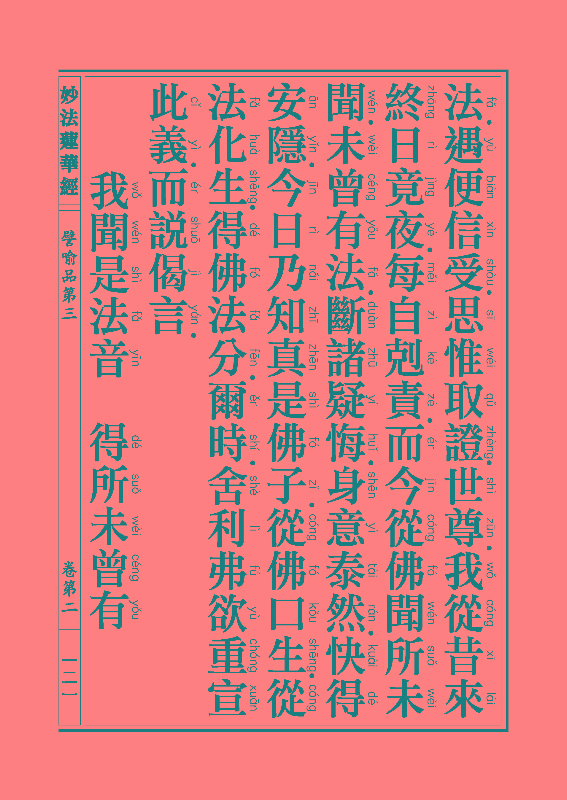 妙法莲华经譬喻品 妙法莲华经譬喻品