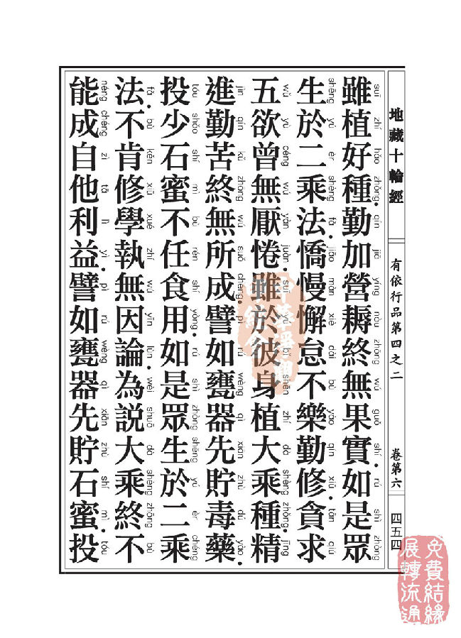 地藏十轮经：有依行品第四之二