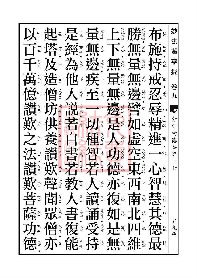妙法莲华经：分别功德品第十七