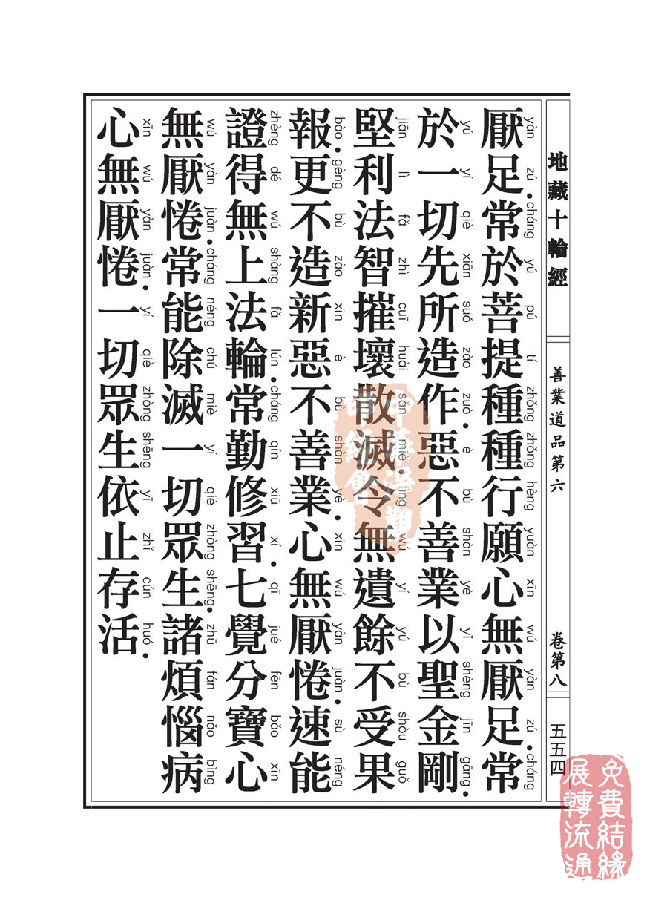 地藏十轮经:善业道品第六之一 地藏十轮经:善业道品第六之一