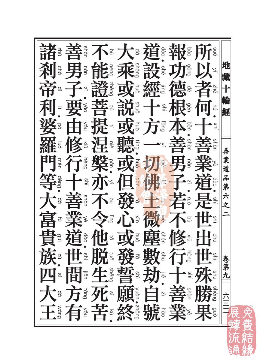 地藏十轮经:善业道品第六之二 地藏十轮经:善业道品第六之二