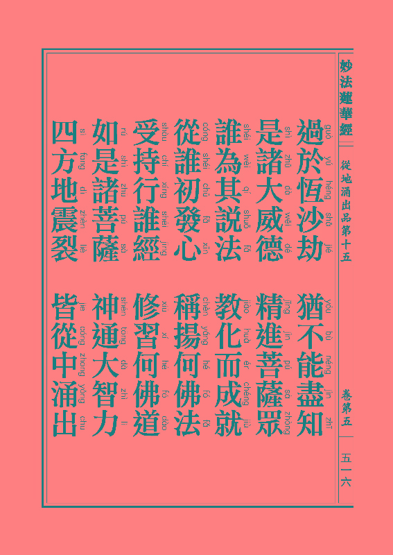 《妙法莲华经》:从地涌出品 《妙法莲华经》:从地涌出品