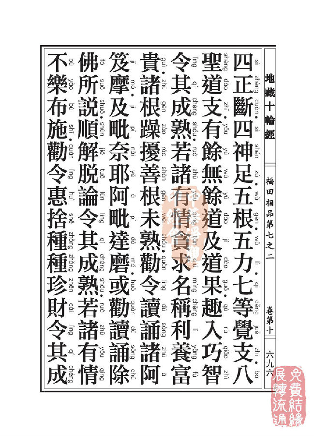 地藏十轮经:福田相品第七之二 地藏十轮经:福田相品第七之二