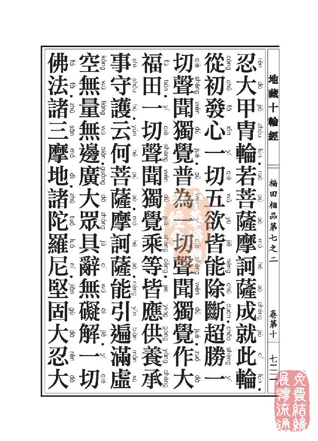 地藏十轮经:福田相品第七之二 地藏十轮经:福田相品第七之二