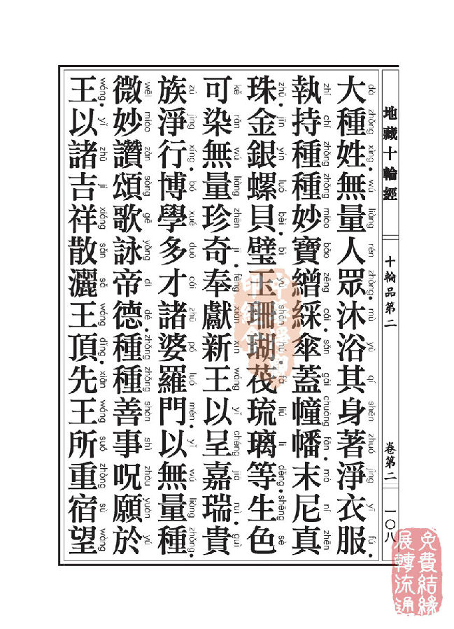 地藏十轮经:十轮品第二 地藏十轮经:十轮品第二