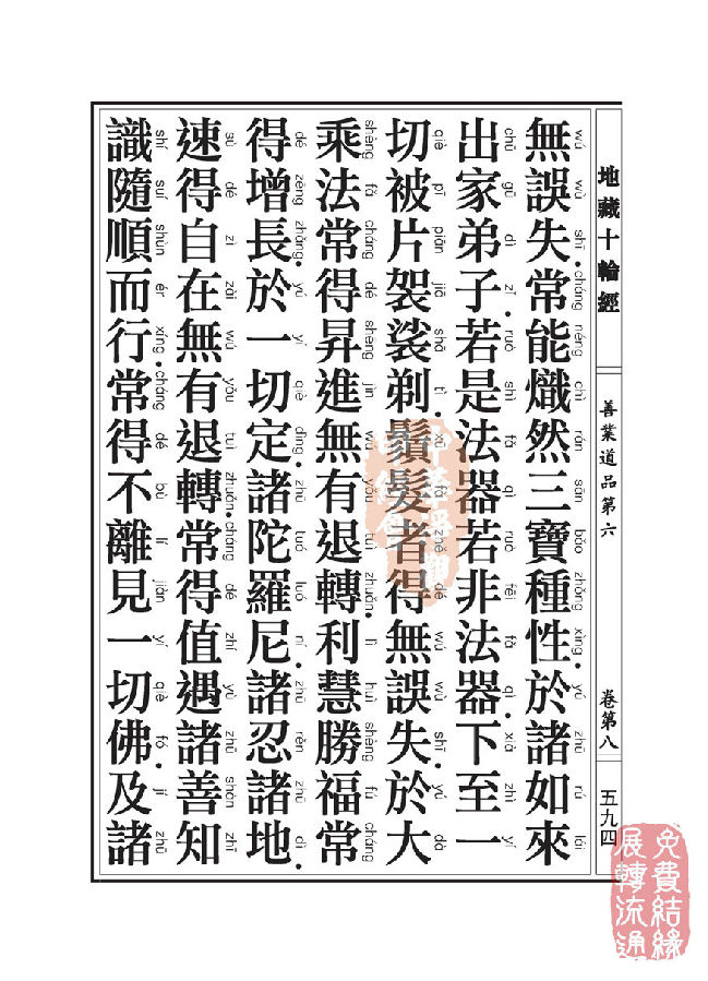 地藏十轮经:善业道品第六之一 地藏十轮经:善业道品第六之一