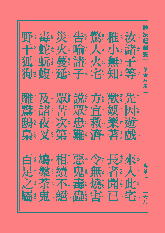 妙法莲华经譬喻品 妙法莲华经譬喻品
