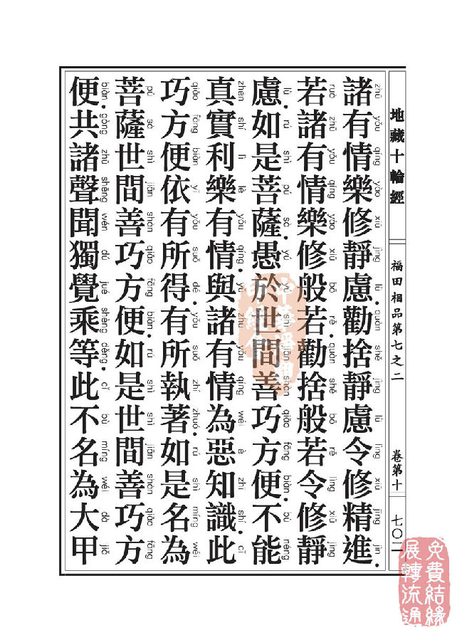 地藏十轮经：福田相品第七之二